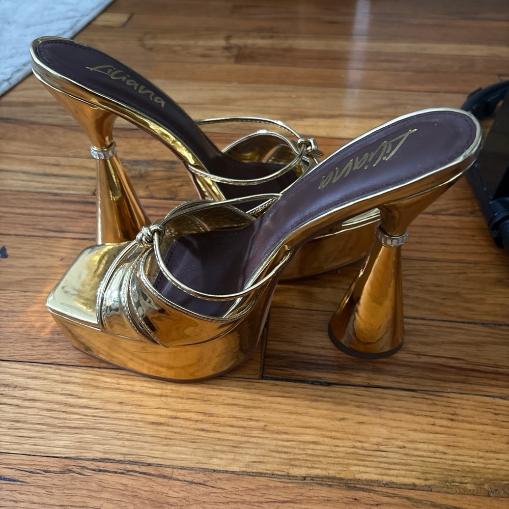 Gold Platform Heels